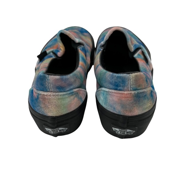Vans Velvet Tie-Dye Classic Slip On Platform Shoe Women Size 6 - Picture 4 of 7